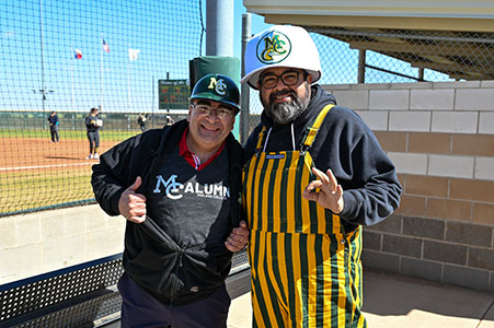 MC employees at baseball game