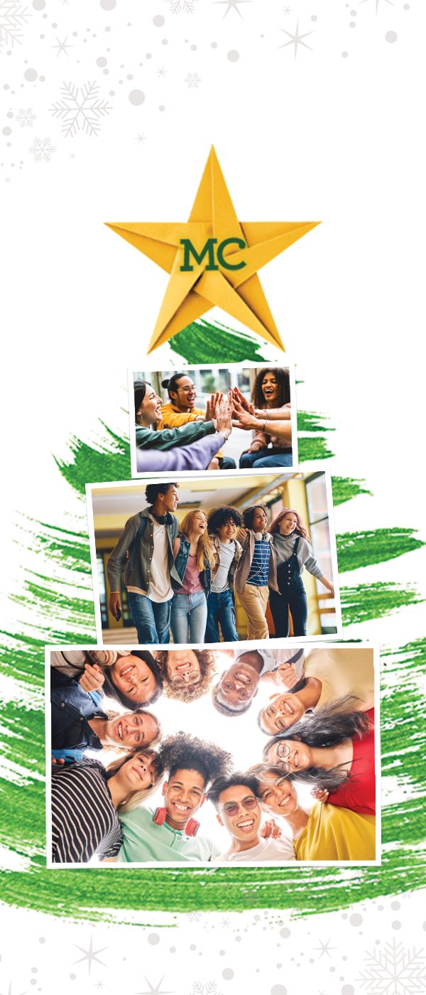 Tree with student smiling faces