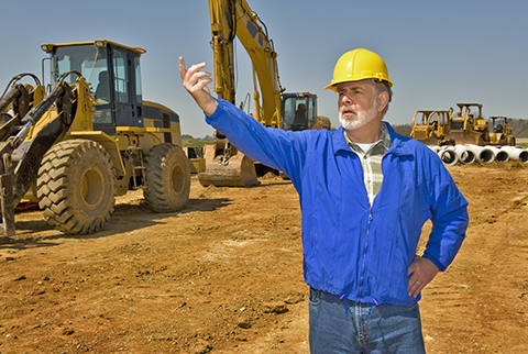 Business Management professionals working at a construction site