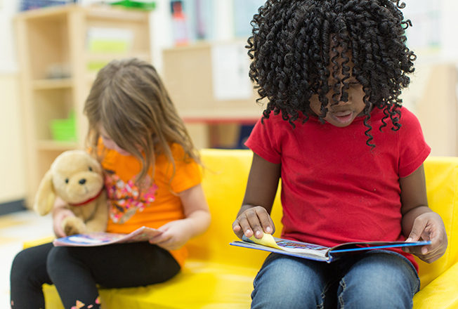 Children reading books