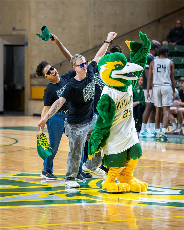 Chap pack members at MC Basketball Game