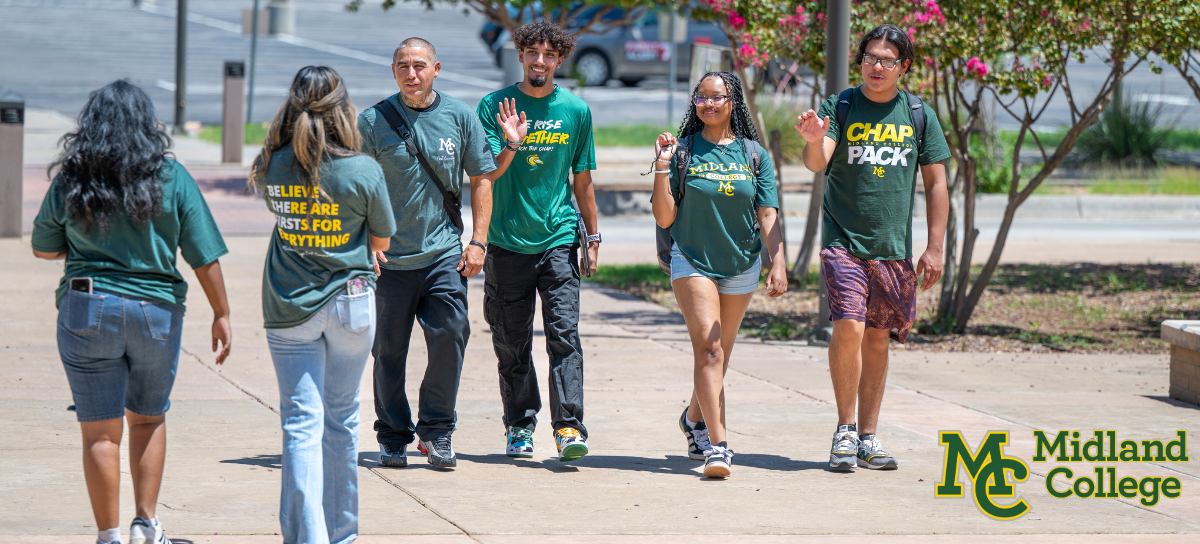 students walking on campus