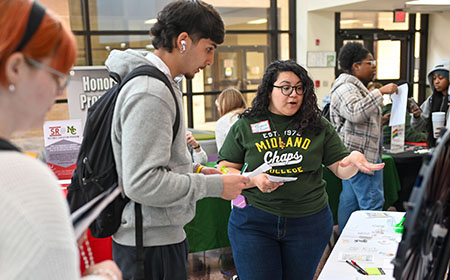 Students at career fair